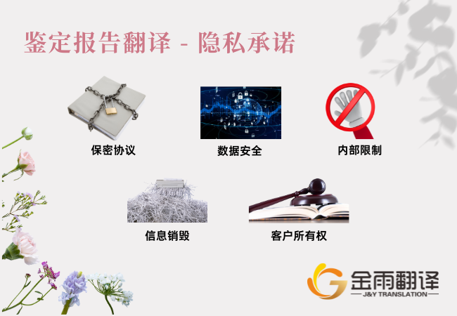 鉴定报告翻译 - 隐私承诺